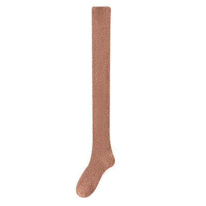 Chaussettes haute chaudes, épaisses et douces en polaire corail