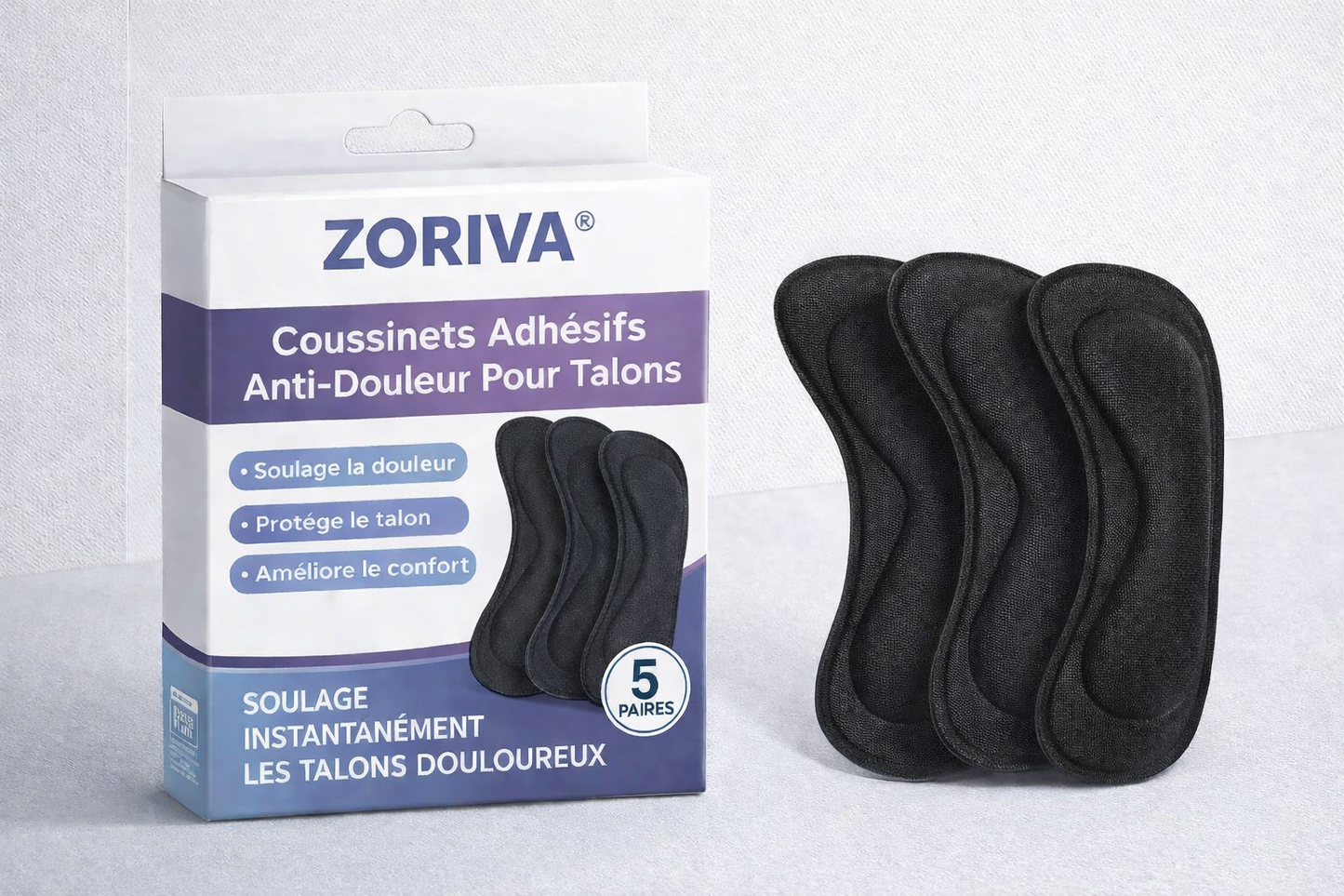 ZORIVA® coussinets adhésifs anti-douleur pour talons