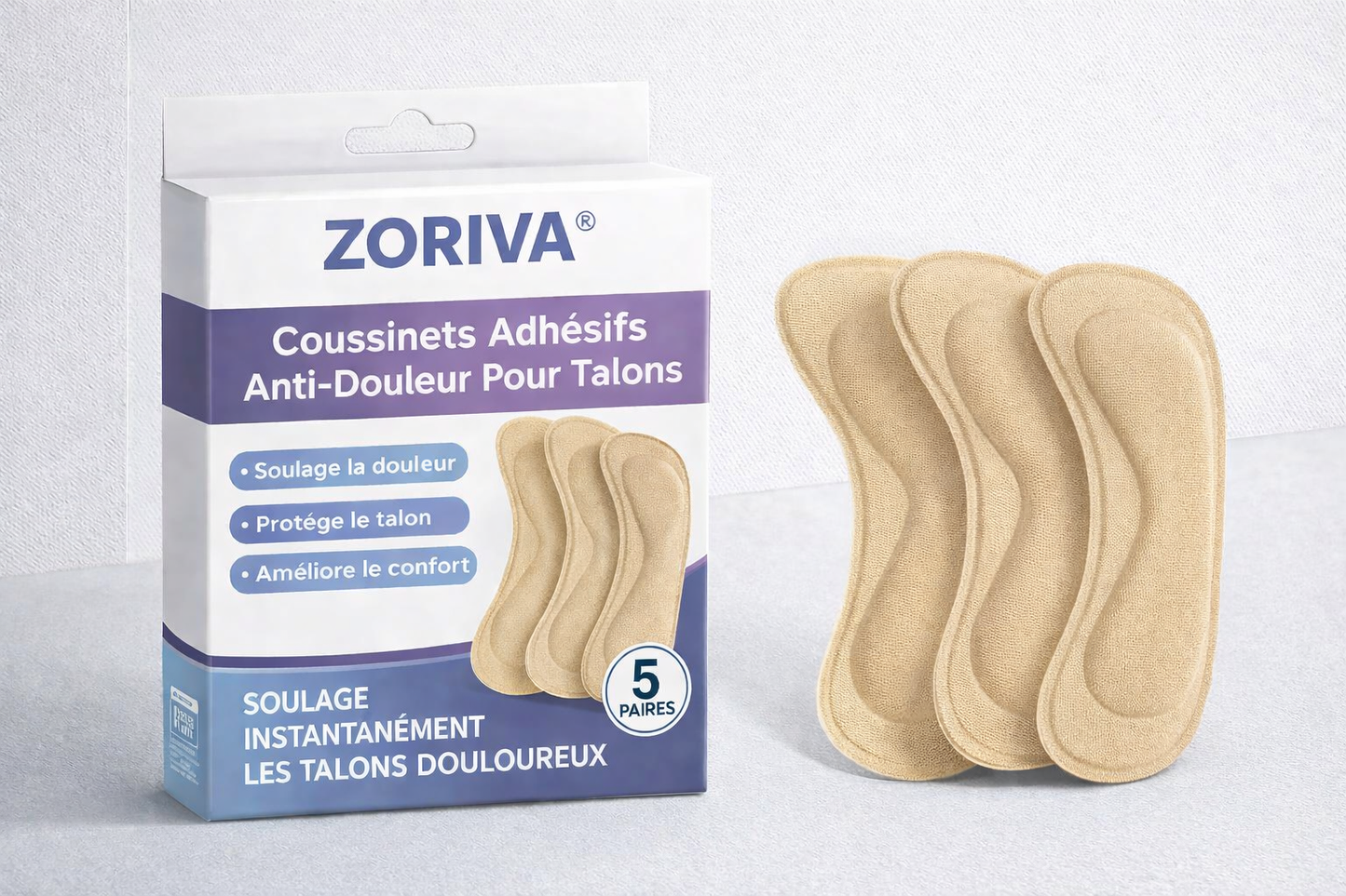 ZORIVA® coussinets adhésifs anti-douleur pour talons