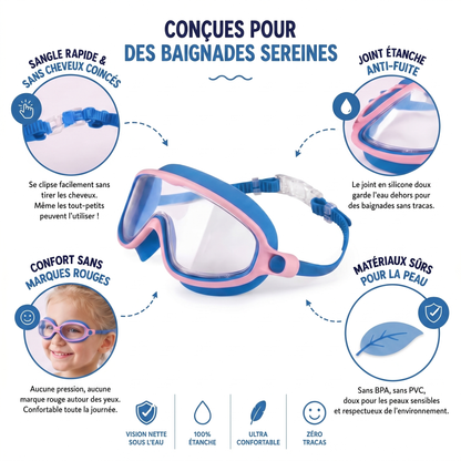 lunettes de natation anti-UV + anti-bué